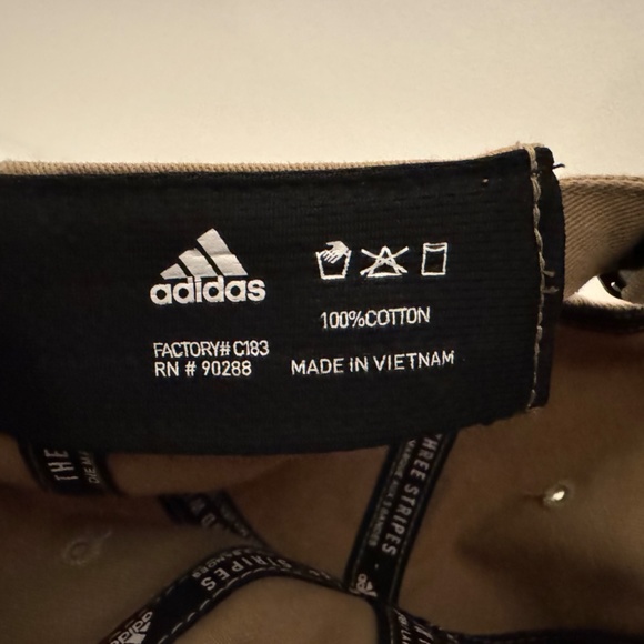 Adidas Logo Baseball Cap, One Size Strap Back, Tan - Picture 4 of 4